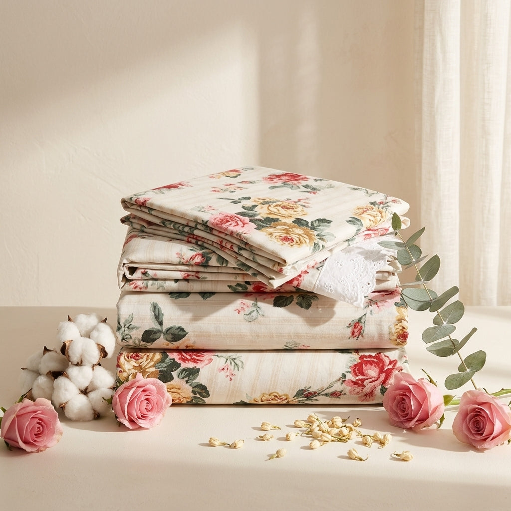 English Rose Cotton Bedsheet