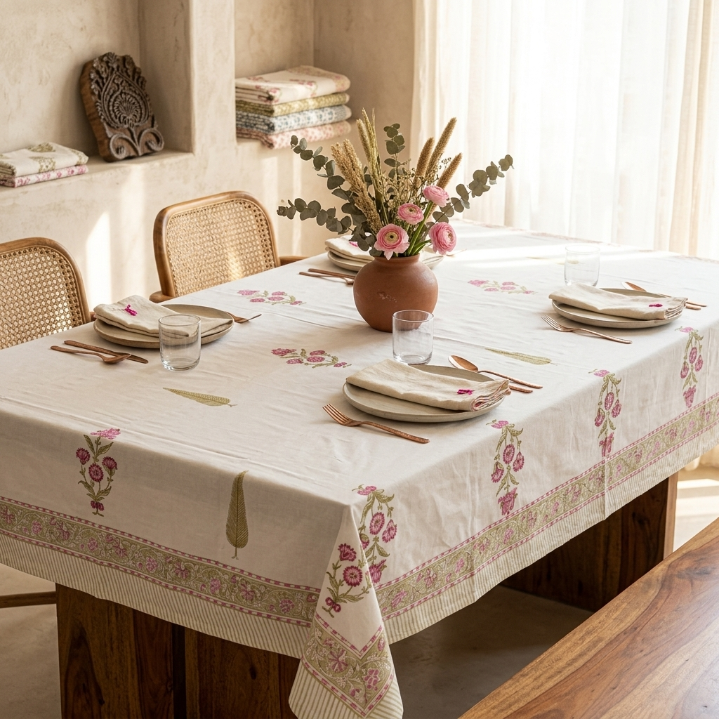 Gulnar Bagh Table Cover (6 Seater)