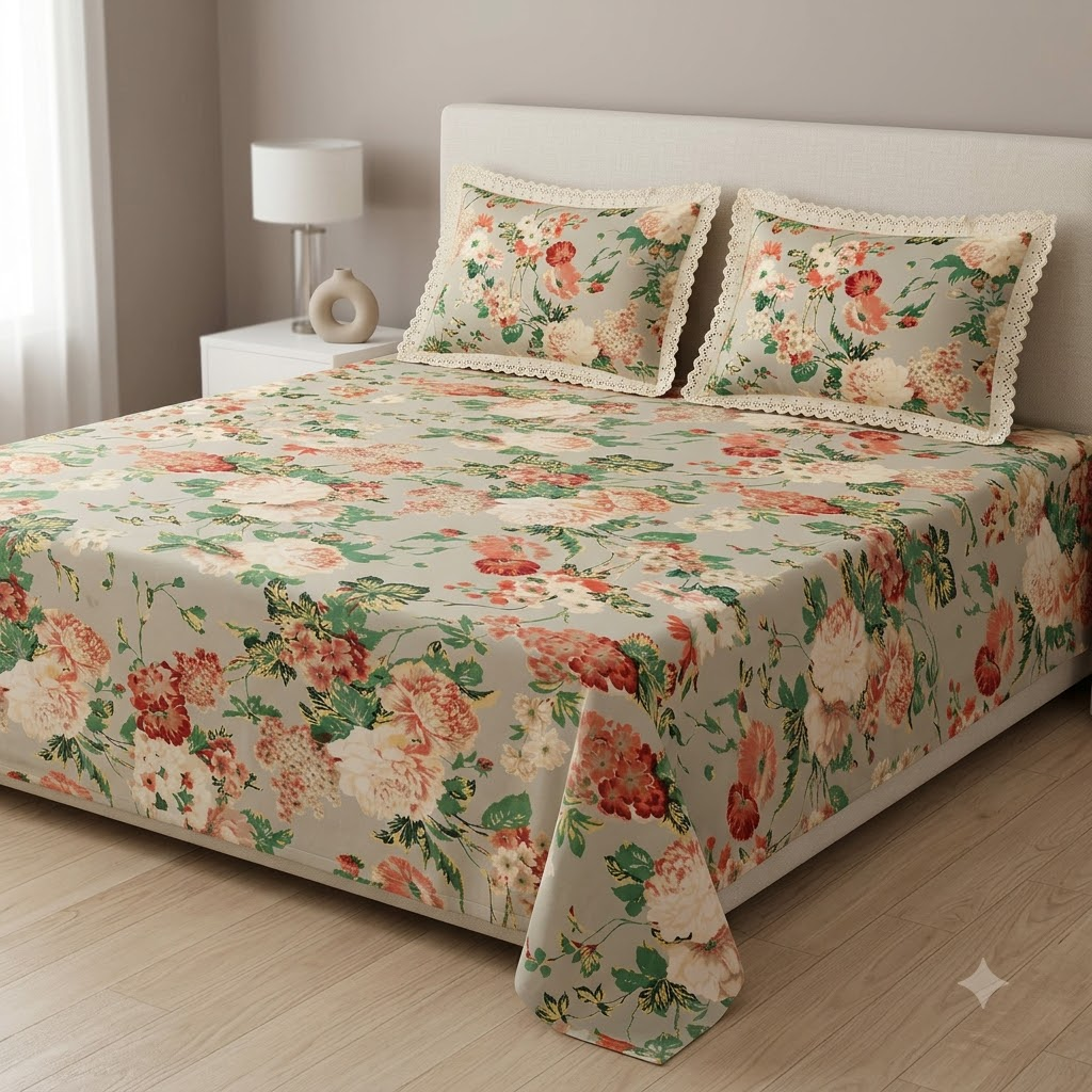 Kaya Bedsheet - King size Bedsheet