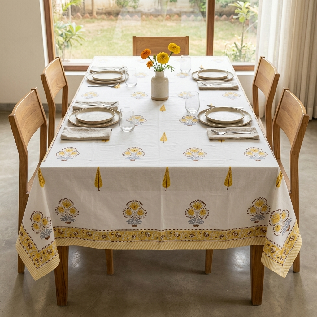 Genda Bagh Table Cover (6 Seater)