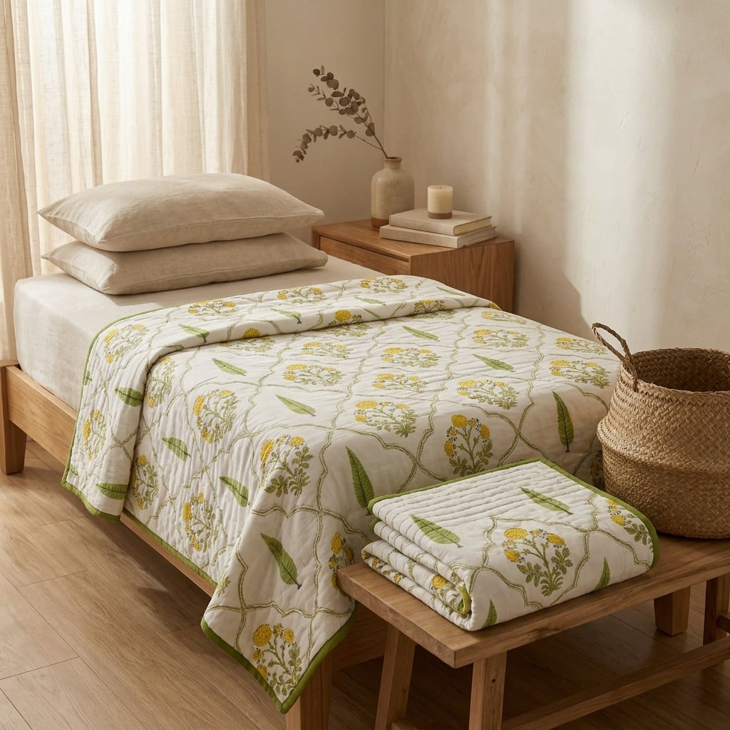 Marigold Garden Mul Dohar (Single)-2pcs