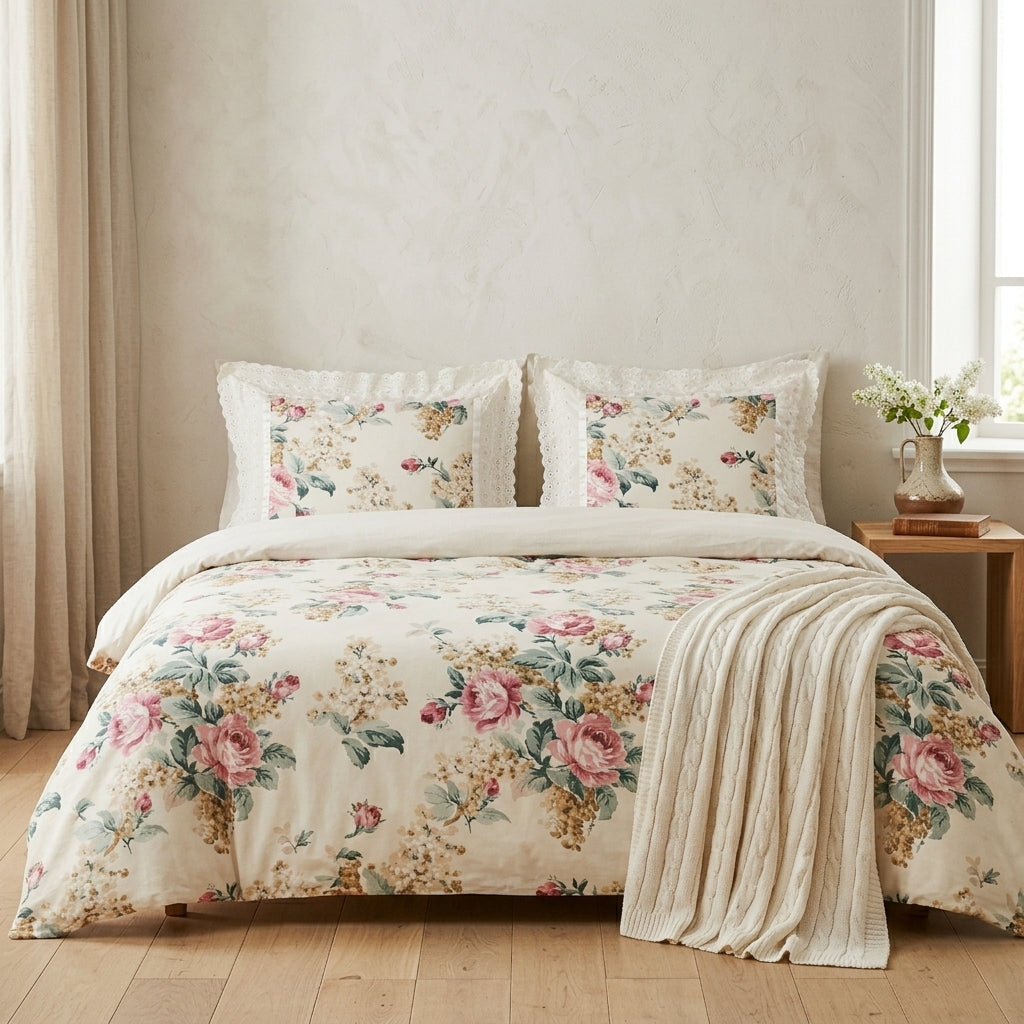 Old Rose Cotton Bedsheet