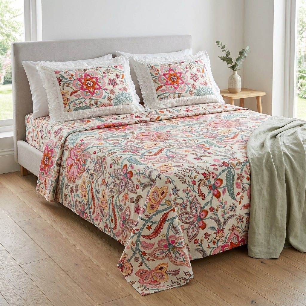 Jaipur Bloom Cotton Bedsheet