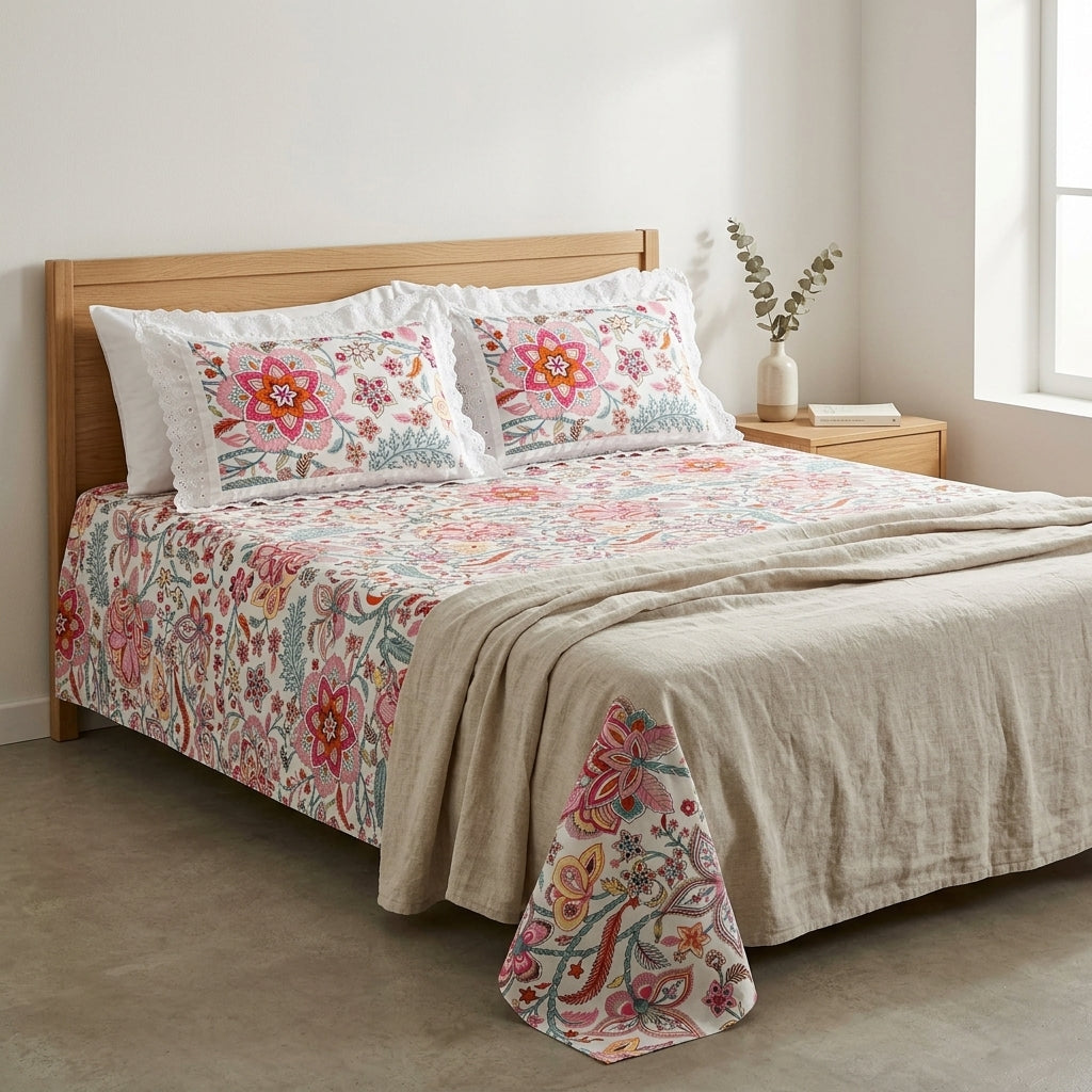 Jaipur Bloom Cotton Bedsheet