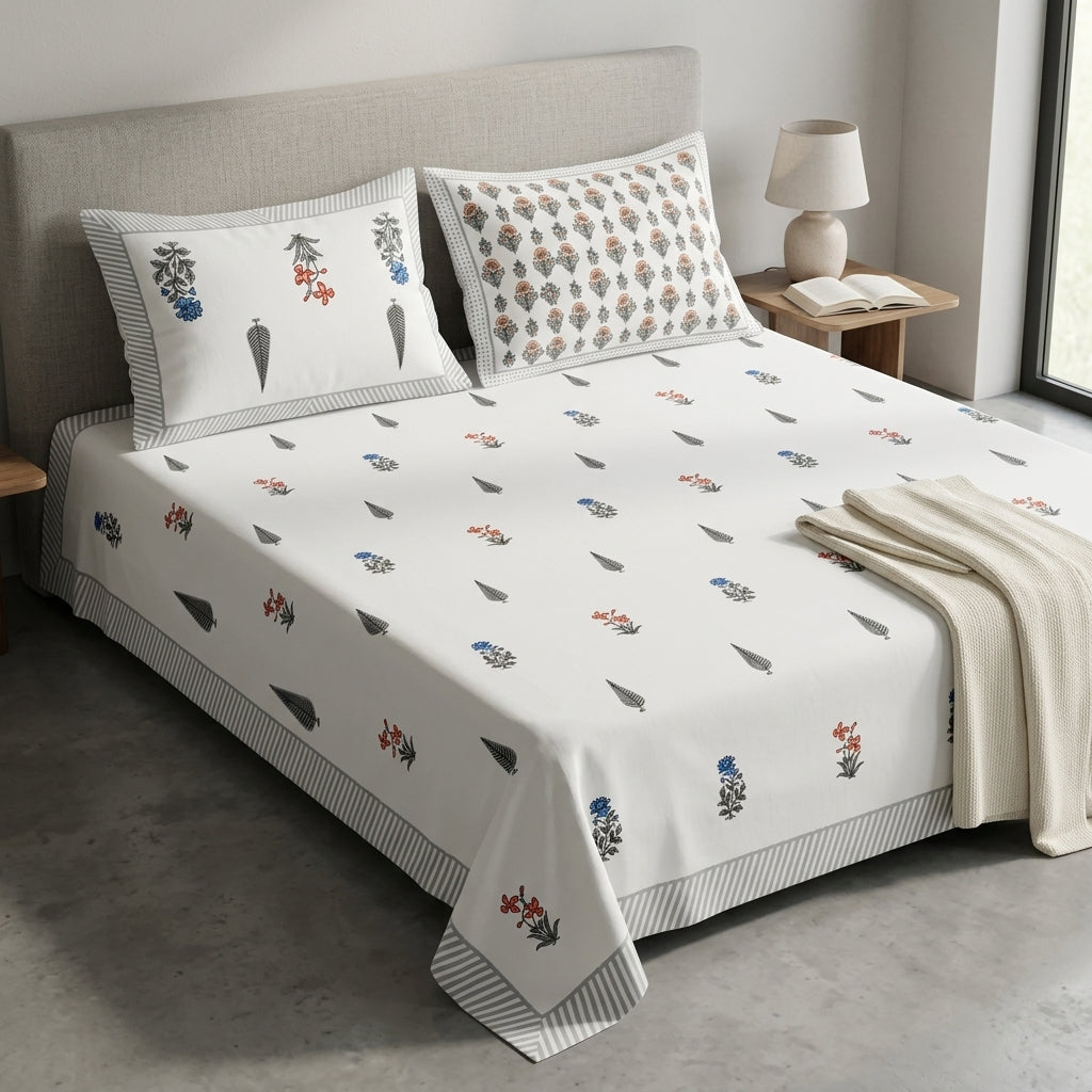 Noir Garden King Size Bedsheet