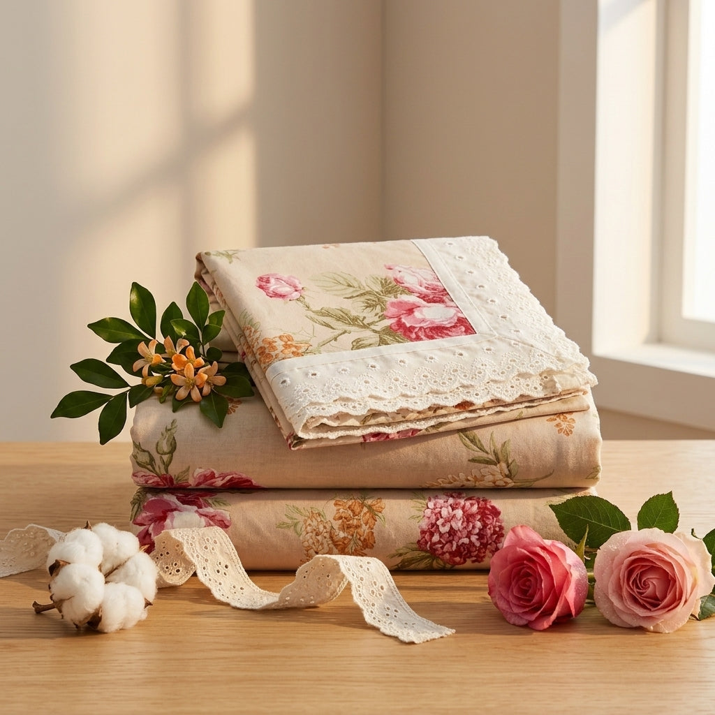 Vintage Bloom Cotton Bedsheet