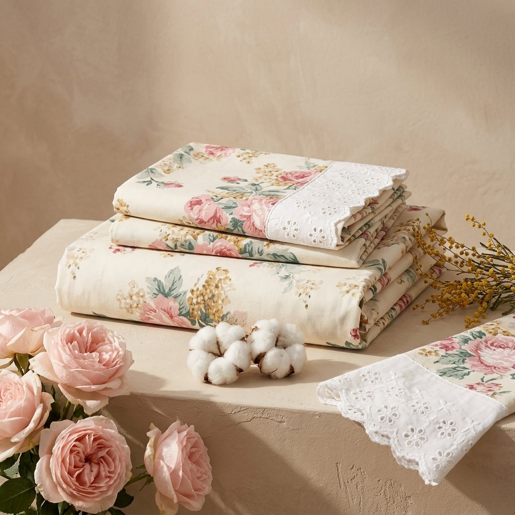 Old Rose Cotton Bedsheet