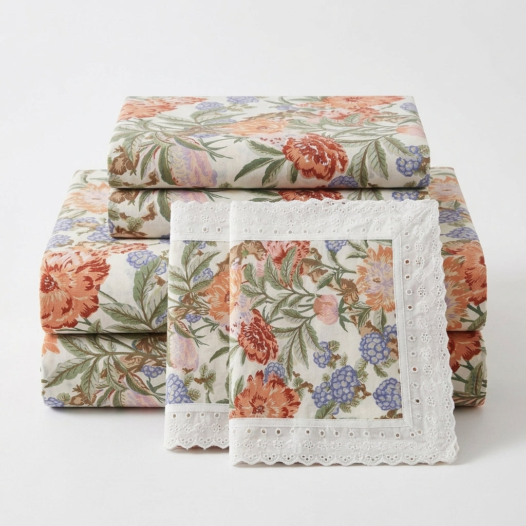 Coral Garden Cotton Bedsheet