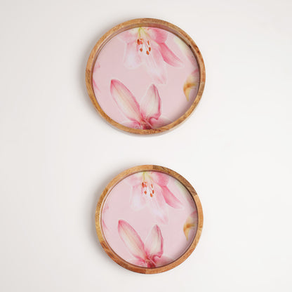 Pinkanova Round tray ( set of 2)
