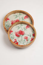 Pomegranate Charm Round Tray (set of 2)