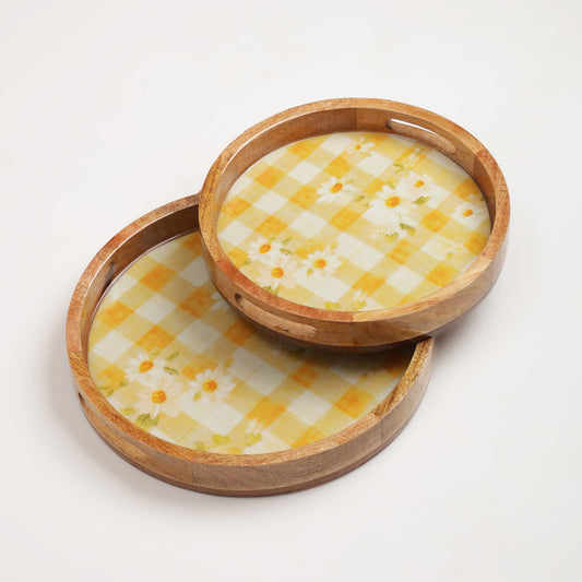 Butterbright Round Tray (Set of 2)
