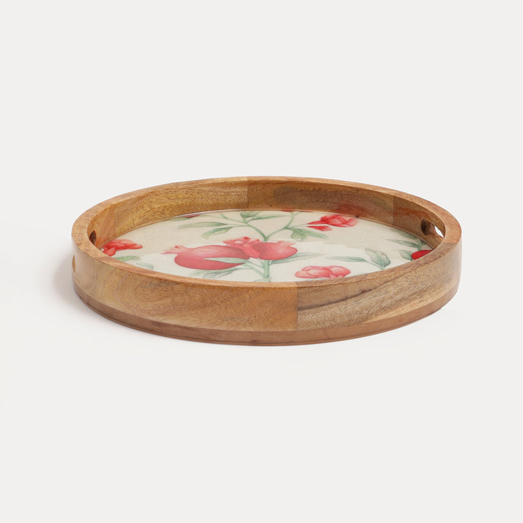 Pomegranate Charm Round Tray (Large)