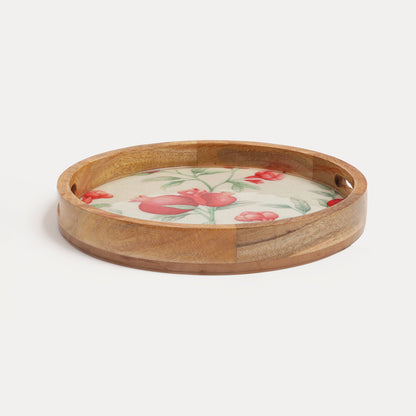Pomegranate Charm Round Tray (Large)